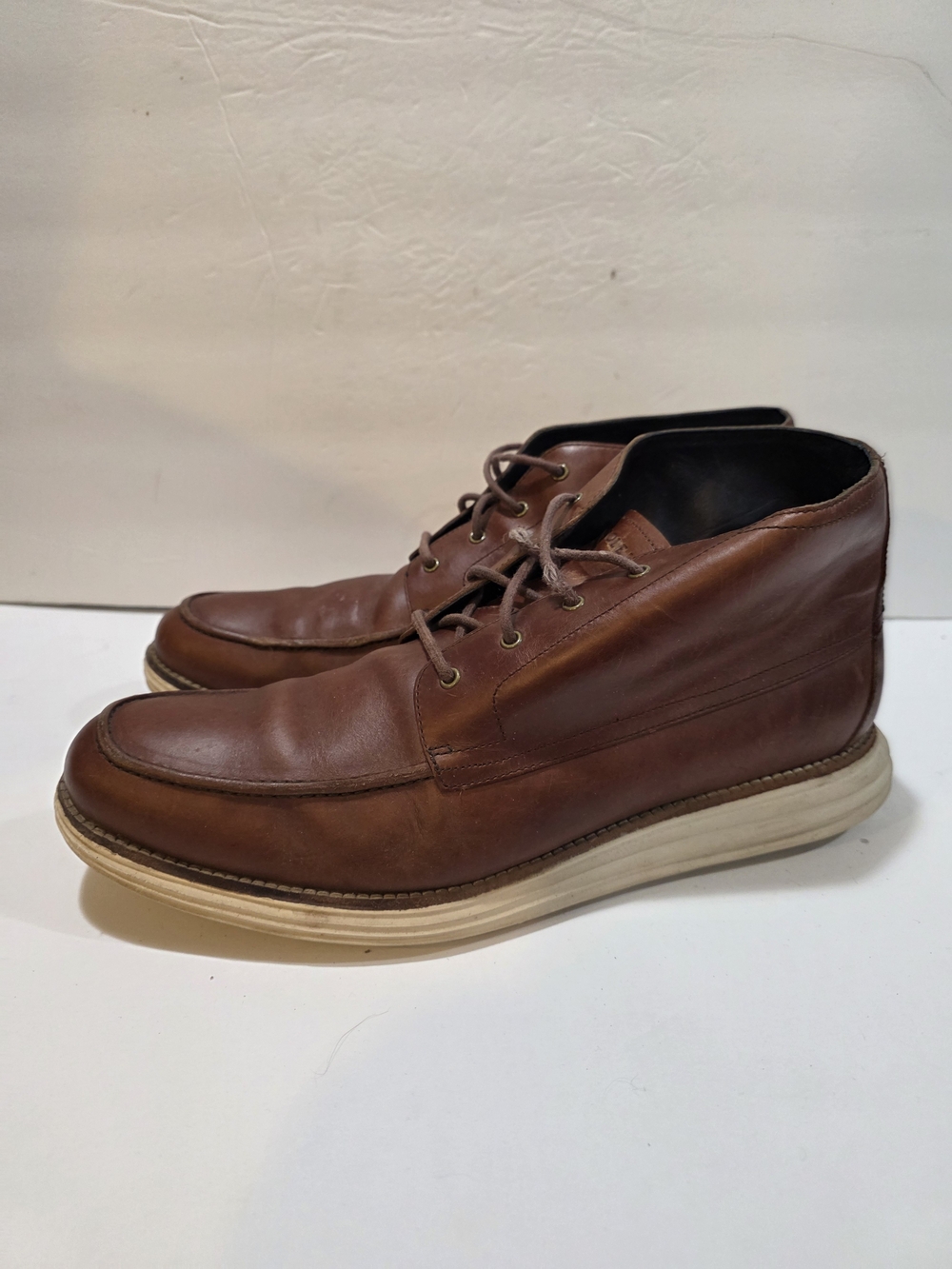 Rare Nike Men's Brown Leather Chukka Boots Cole Haan Lunarlon Nike Air 11m
